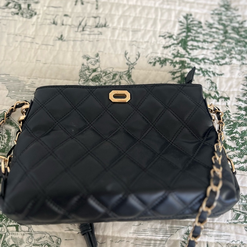 Crossbody Black with gold chain purse